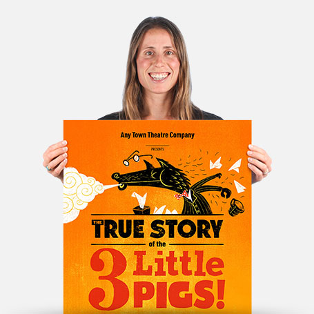 The True Story of the 3 Little Pigs! Official Show Artwork